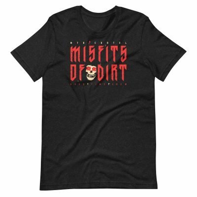 Misfits of Dirt Logo – Black Heather T-Shirt
